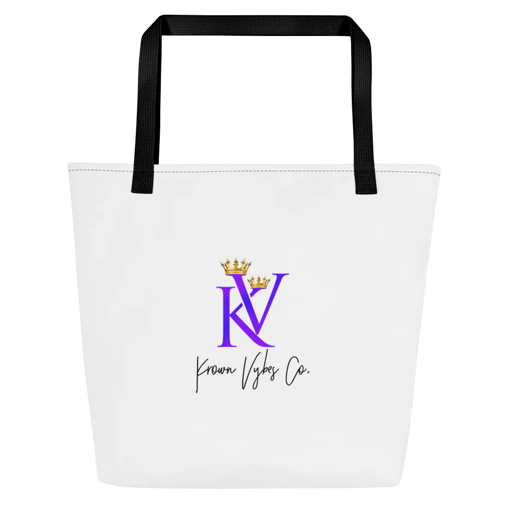 KV All-Over Print Large Tote Bag w/ Pocket