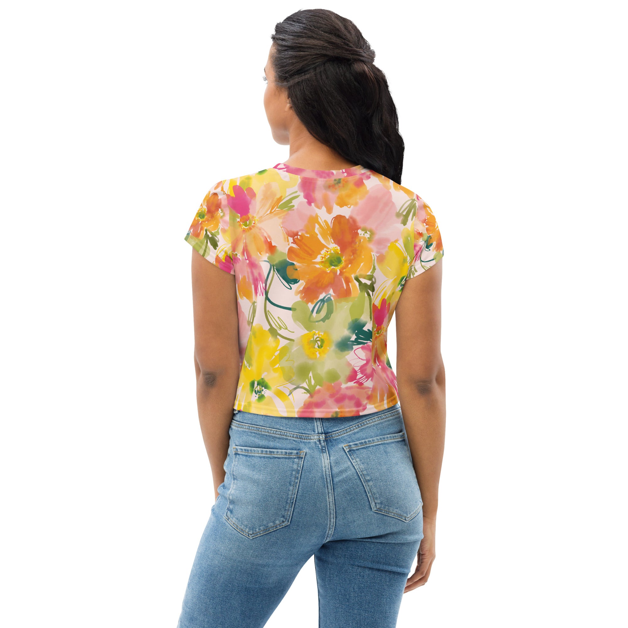 E.Y.K. Floral Crop Tee