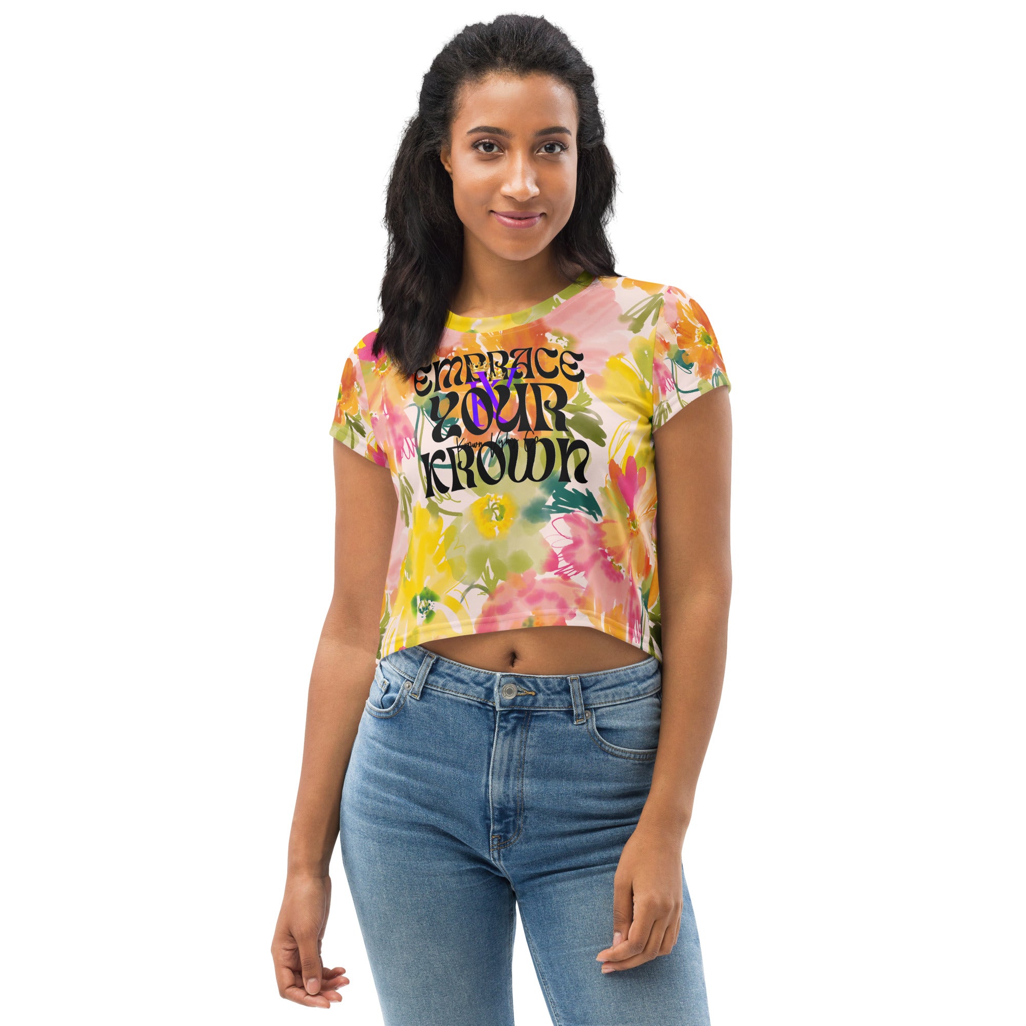E.Y.K. Floral Crop Tee