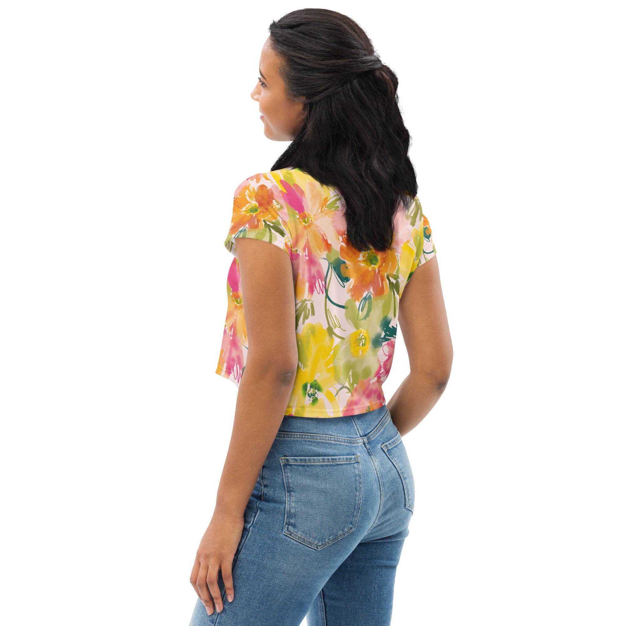 E.Y.K. Floral Crop Tee