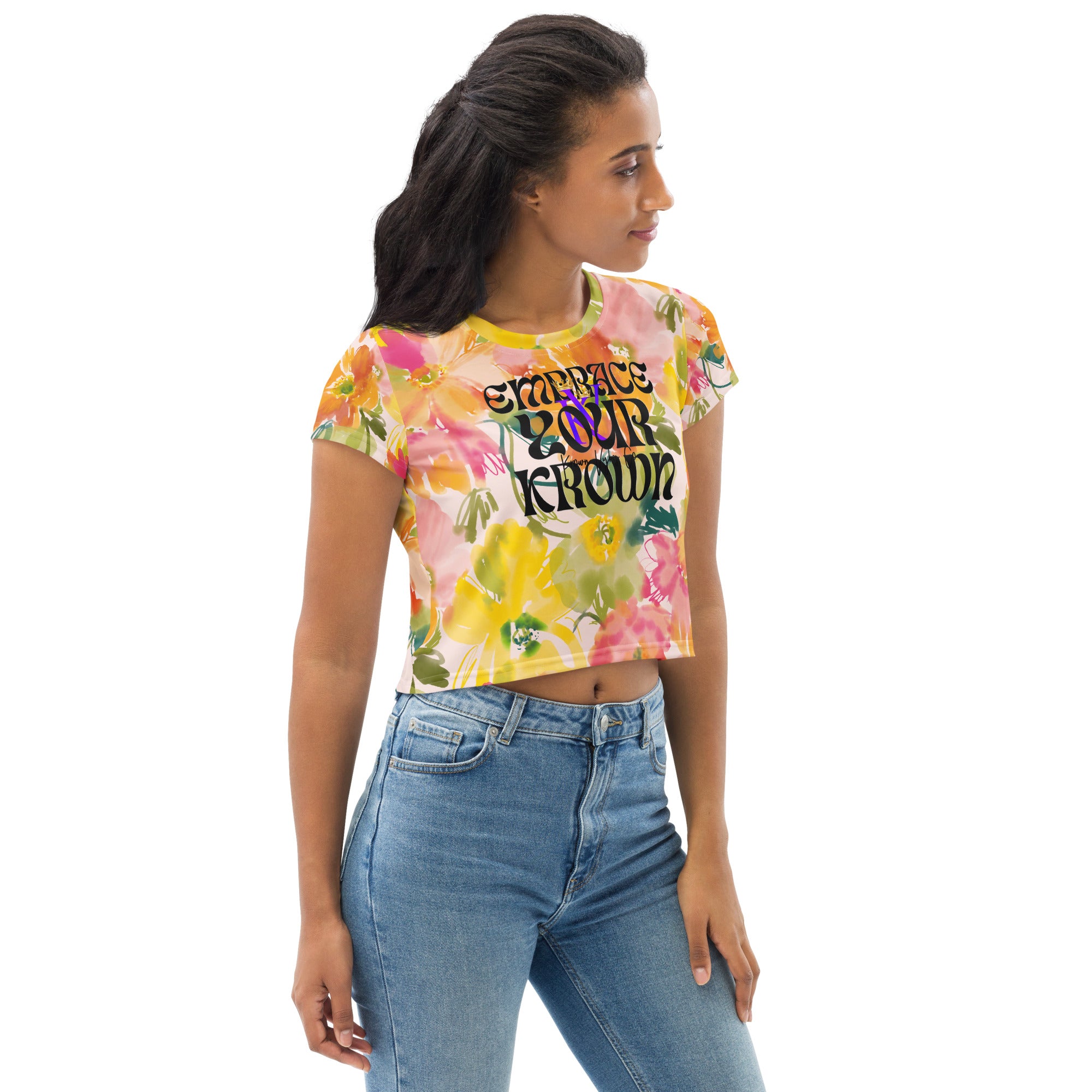 E.Y.K. Floral Crop Tee