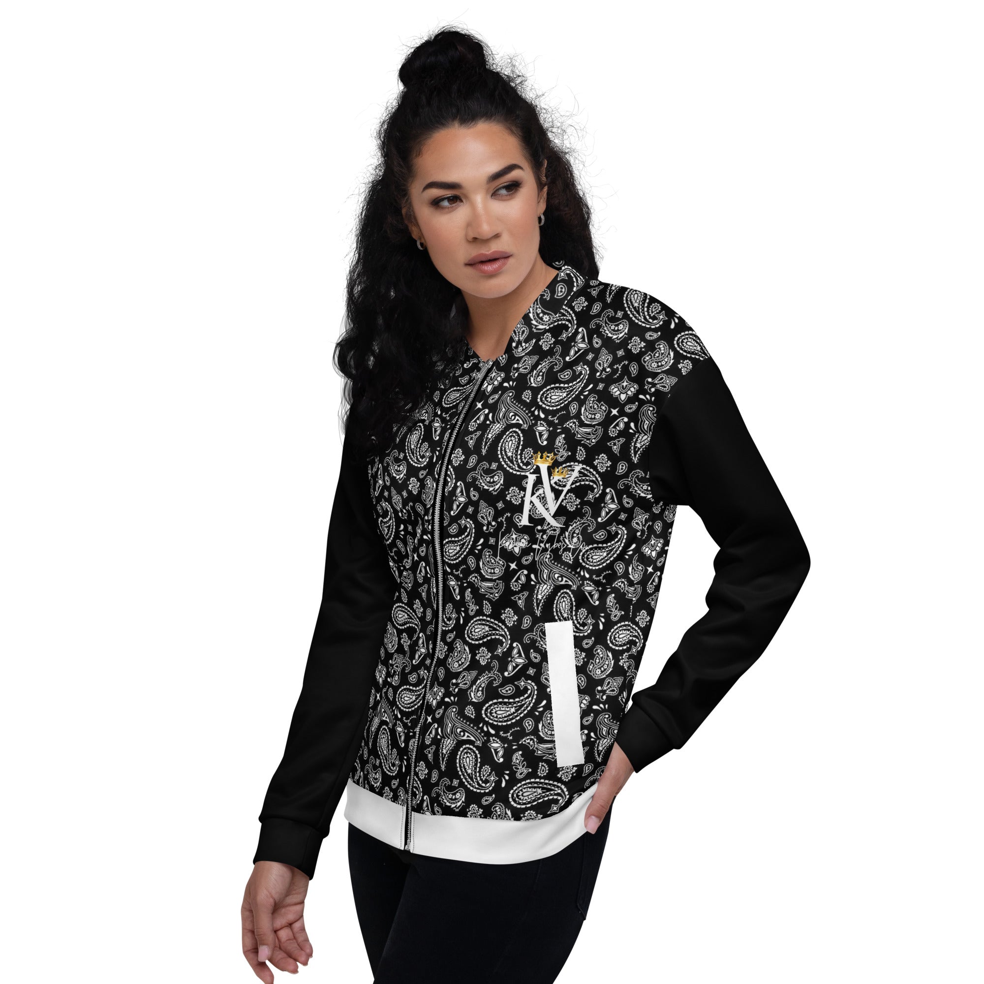 KV Unisex Bomber Blk/Wht