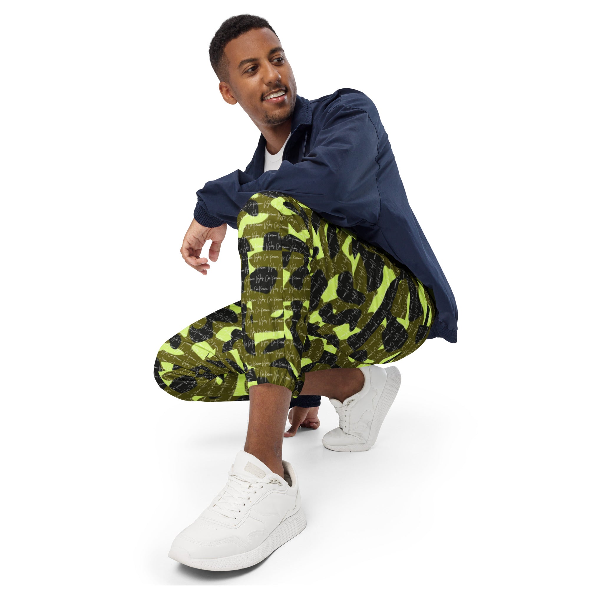 Lm Grn/Blk Camo track pants