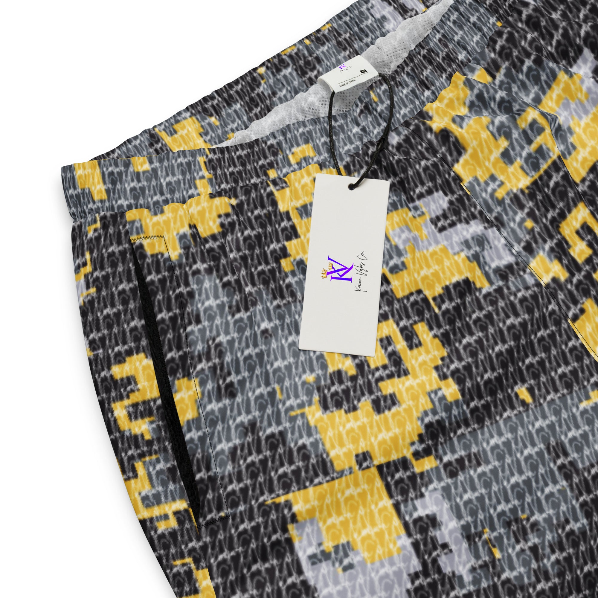 Blk/Ylw Camo track pants