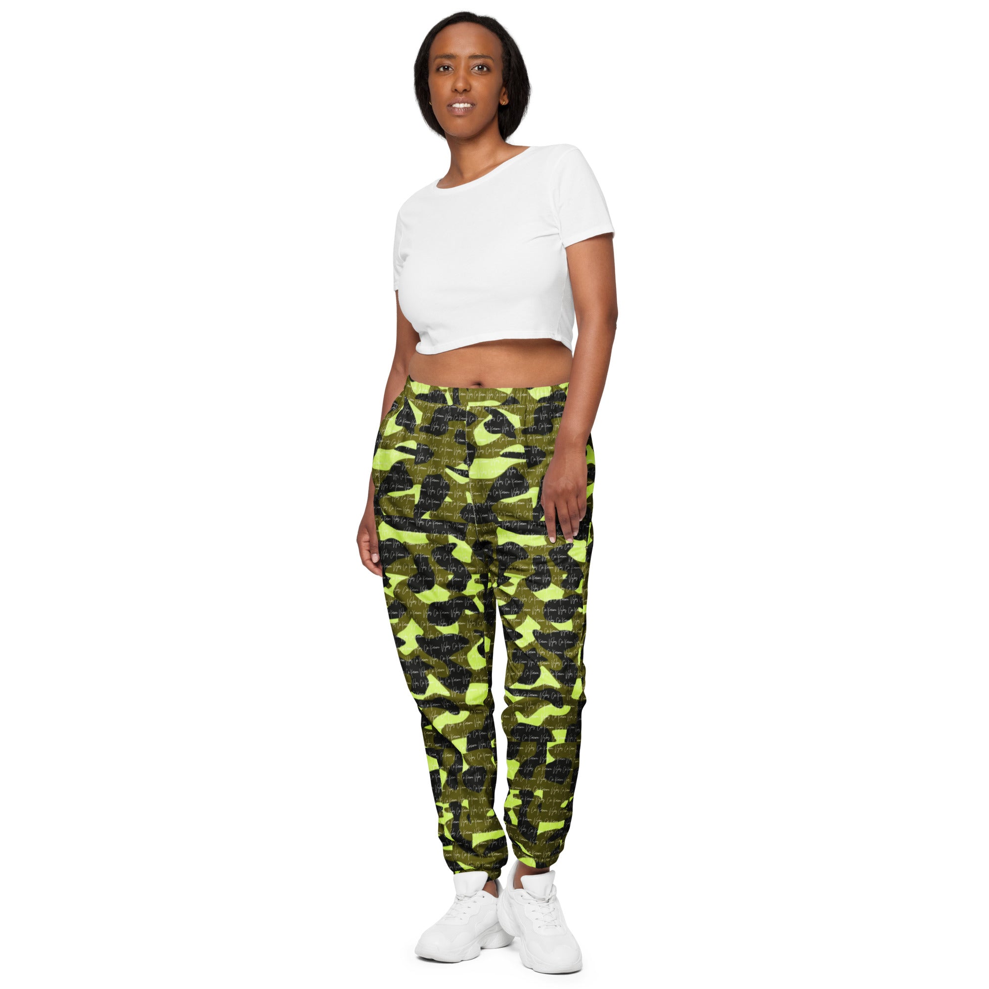 Lm Grn/Blk Camo track pants