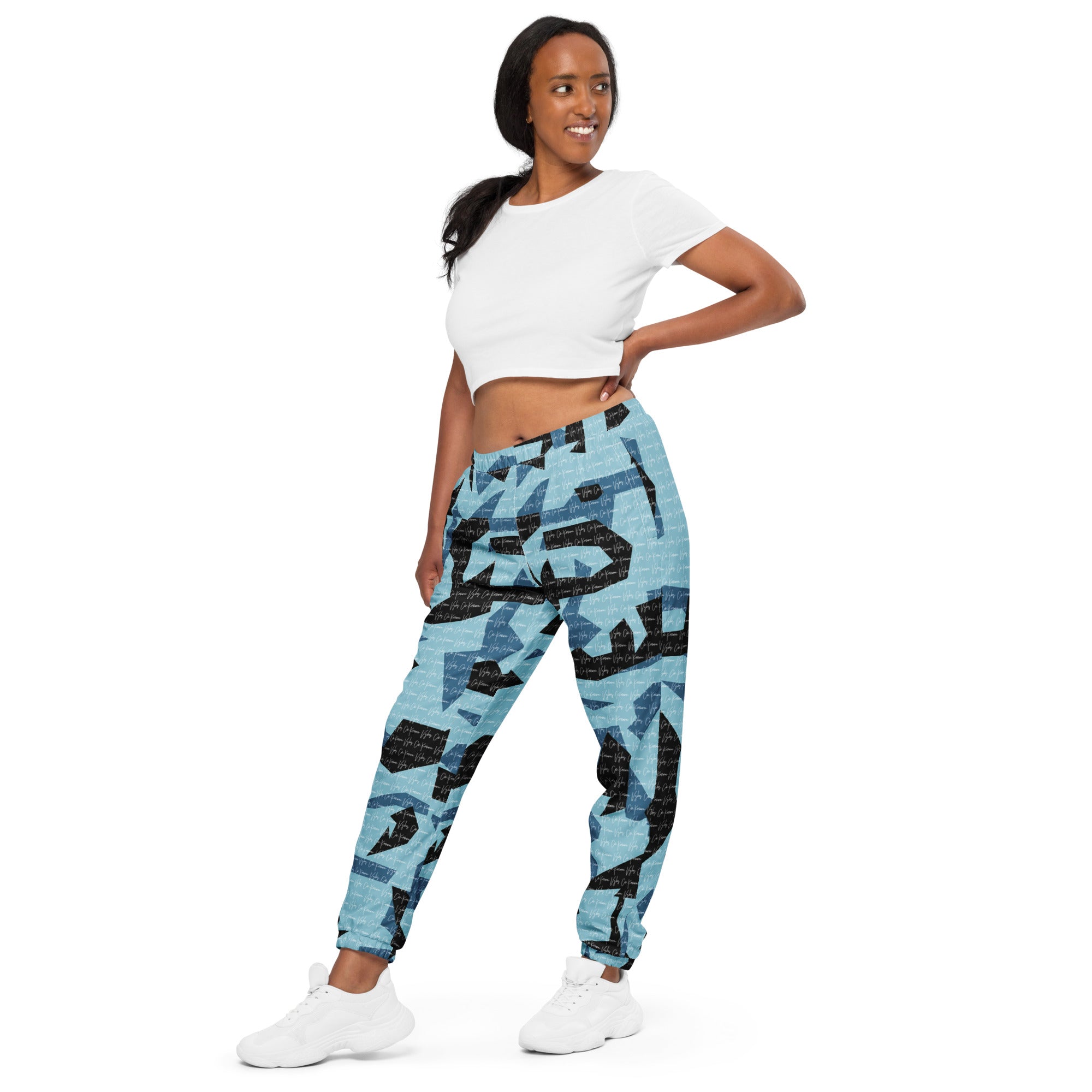 KV Tl/Blk Camo track pants