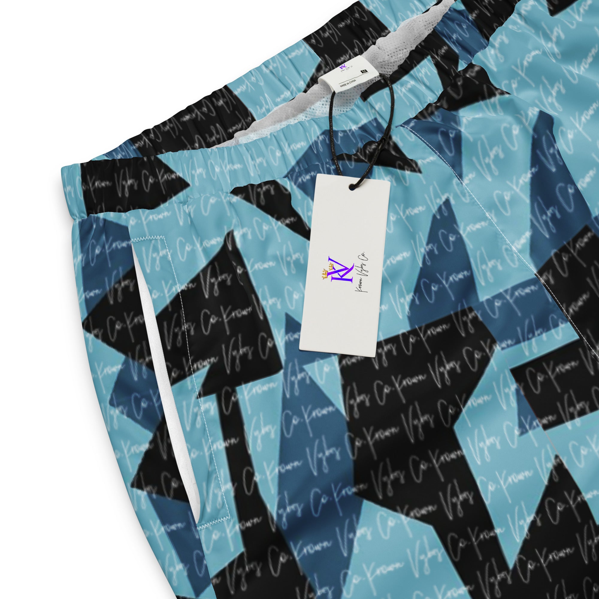 KV Tl/Blk Camo track pants