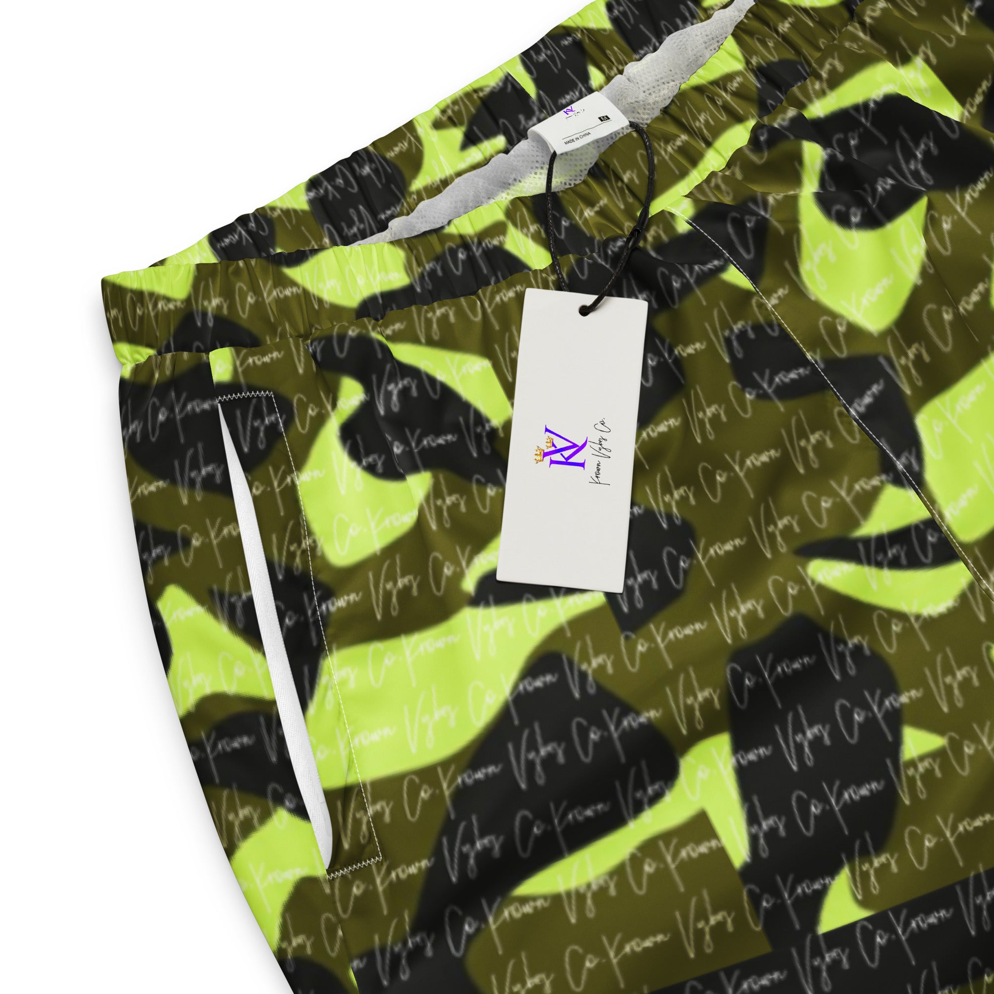 Lm Grn/Blk Camo track pants