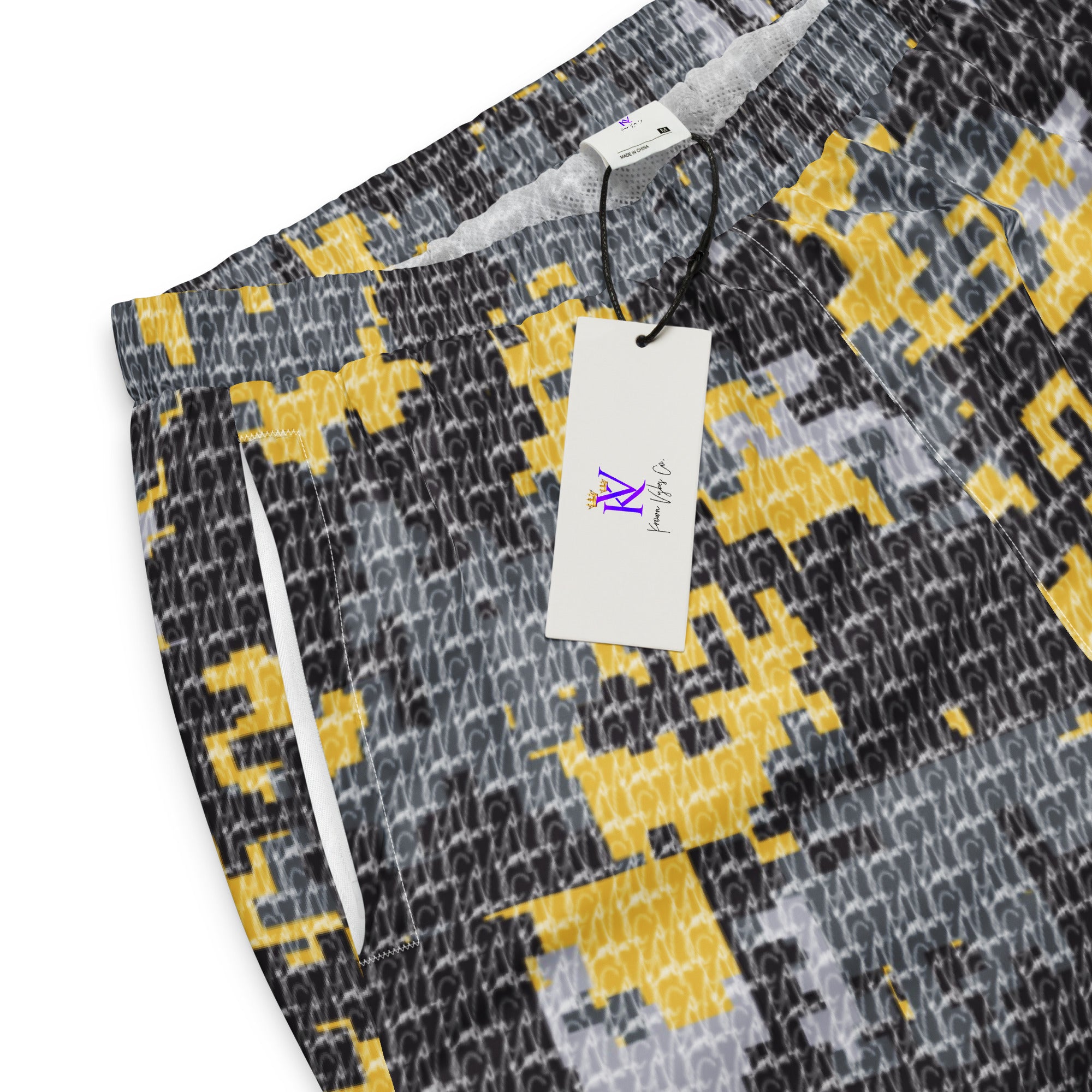 Blk/Ylw Camo track pants