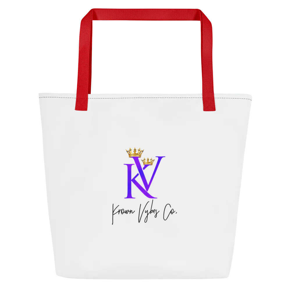 KV All-Over Print Large Tote Bag w/ Pocket