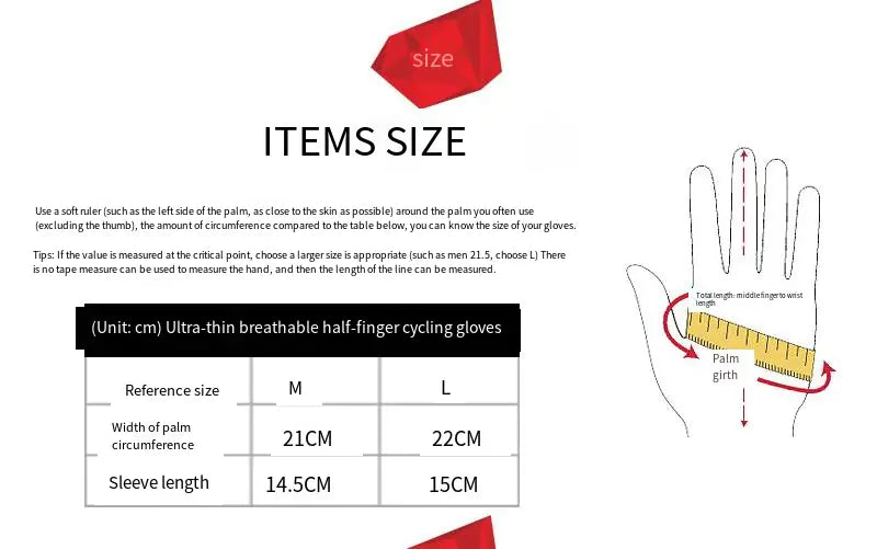KV Half-Finger Cycling Gloves