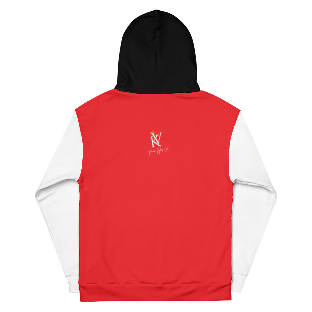 KV Rooi/Wit/Swart Unisex-hoodie
